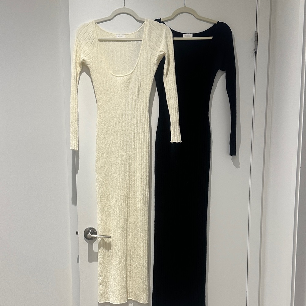Meshki Zinnia Scoop neck Long sleeve Knit Maxi Dresses (Set of 2)